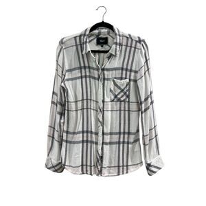 Rails Women's Plaid Button-Up Shirt Multicolor Long Sleeve Size M